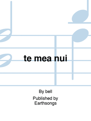 Book cover for te mea nui