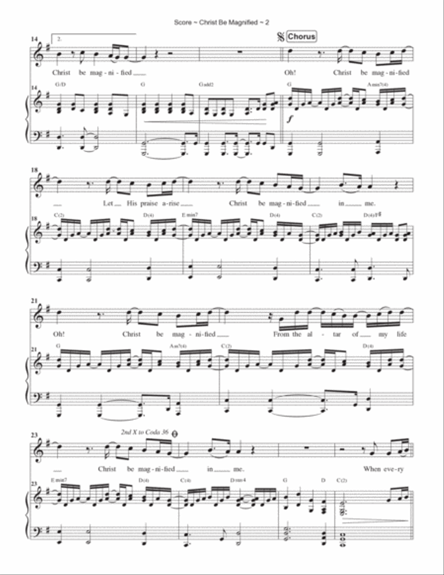 Christ Be Magnified Christ Be Magnified Piano, Vocal, Guitar scores gallery preview page 3