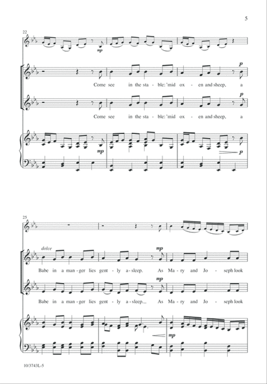 O Come, Little Children 2-Part scores gallery preview page 6