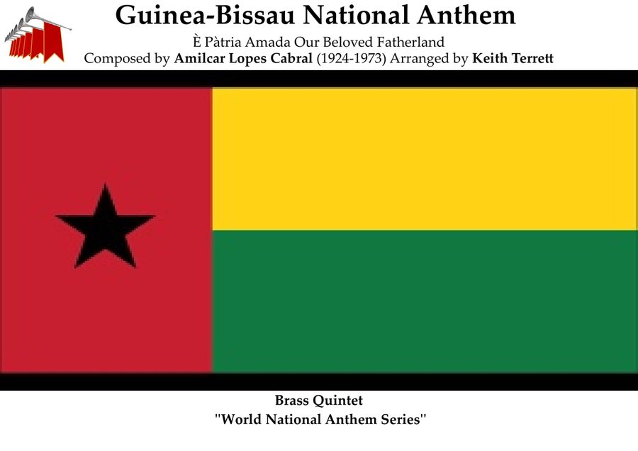 Guinea-Bissau National Anthem (È Pàtria Amada Our Beloved Fatherland) for Brass Quintet Brass Quintet scores gallery preview page 1