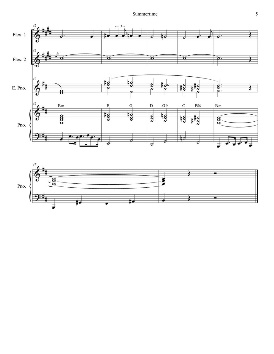 Summertime Large Ensemble scores gallery preview page 5