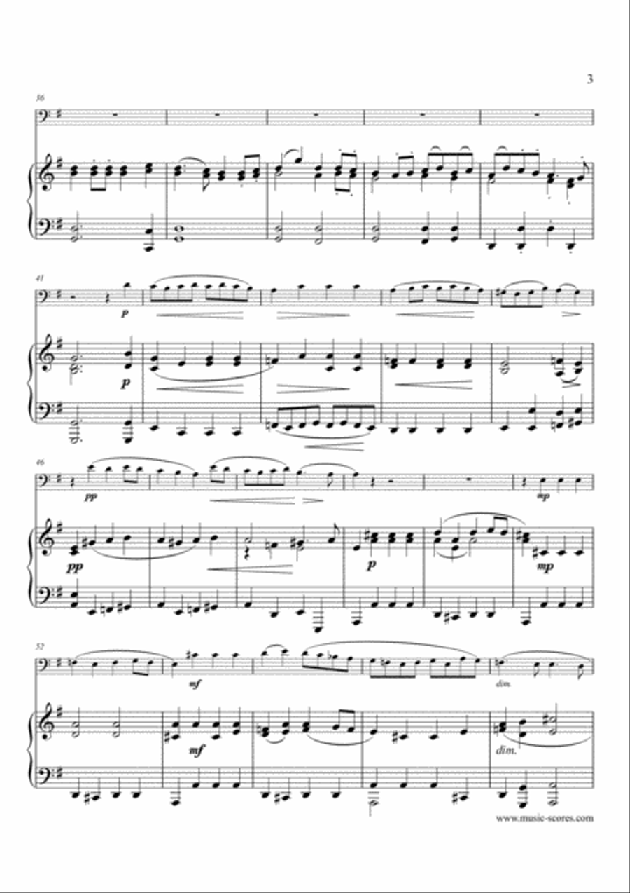 Rondeau - Bridal Fanfare - Cello and Piano - G major Piano scores gallery preview page 3