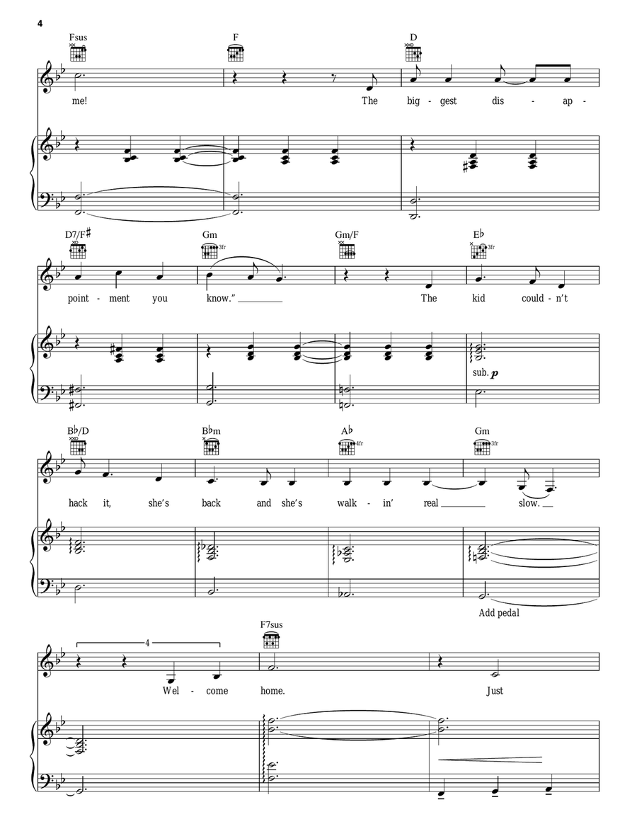 Breathe (from In The Heights: The Musical) Piano, Vocal, Guitar scores gallery preview page 4