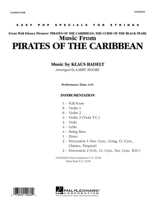 Book cover for Music from Pirates Of The Caribbean (arr. Larry Moore) - Full Score