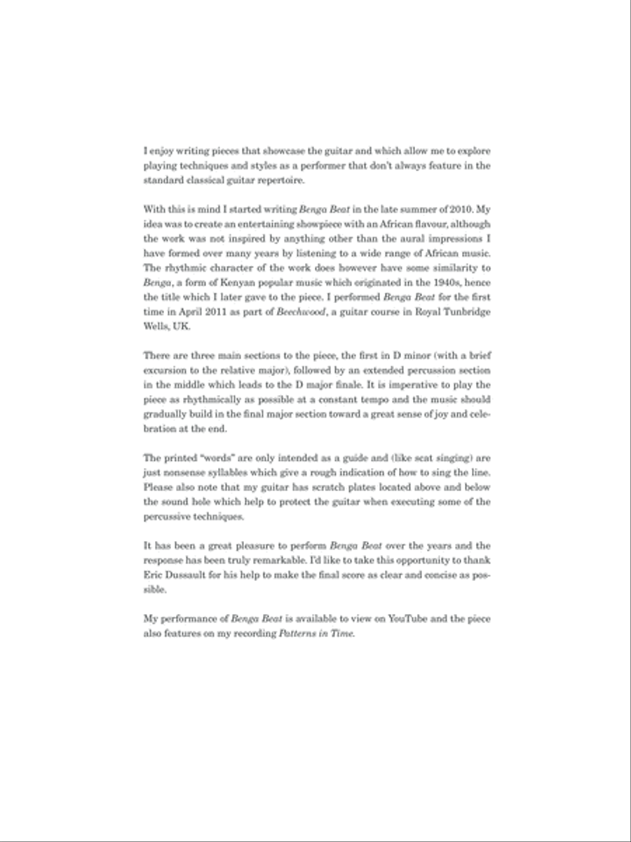 Benga Beat Benga Beat Classical Guitar scores gallery preview page 2
