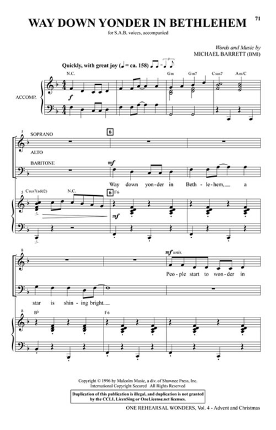 One Rehearsal Wonders, Volume 4 4-Part scores gallery preview page 6