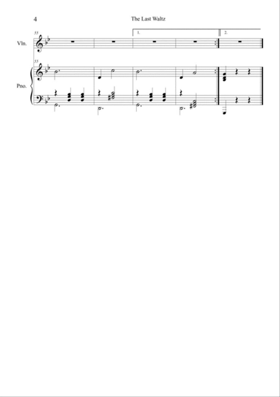The Last Waltz (Oldboy OST) Violin Solo scores gallery preview page 4