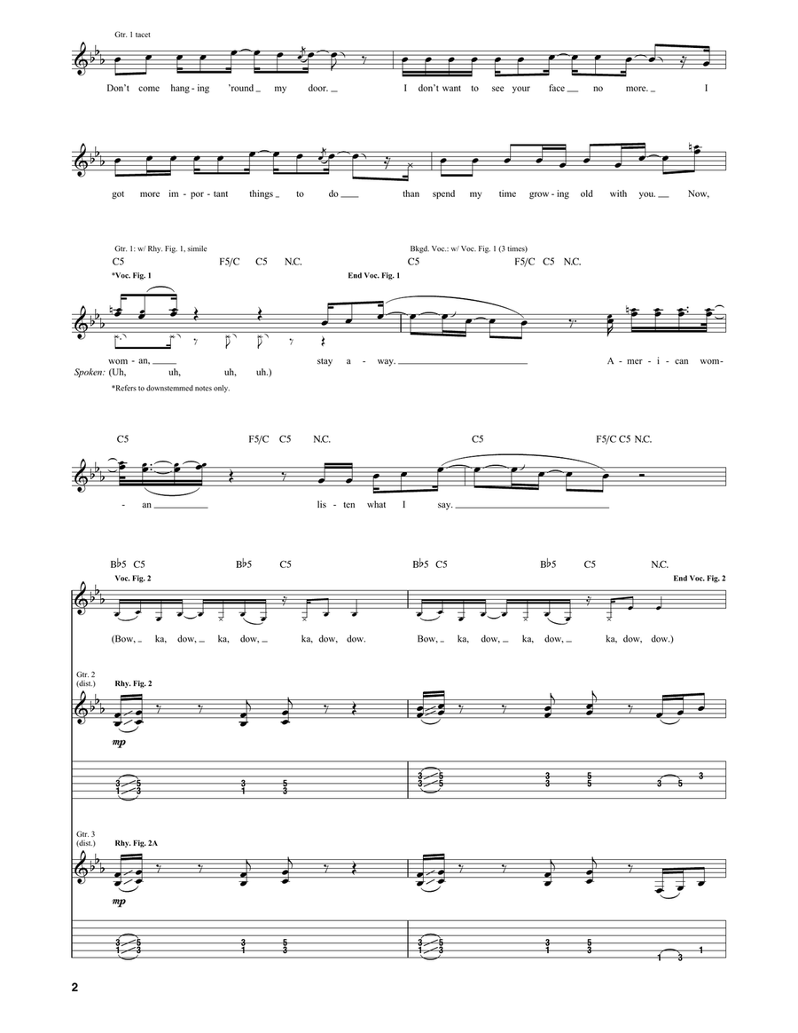 American Woman Acoustic Guitar scores gallery preview page 2