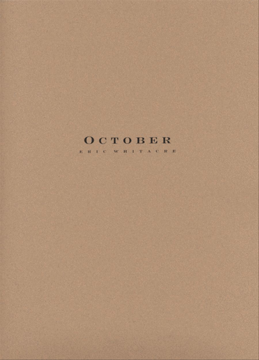 Eric Whitacre: October - Score