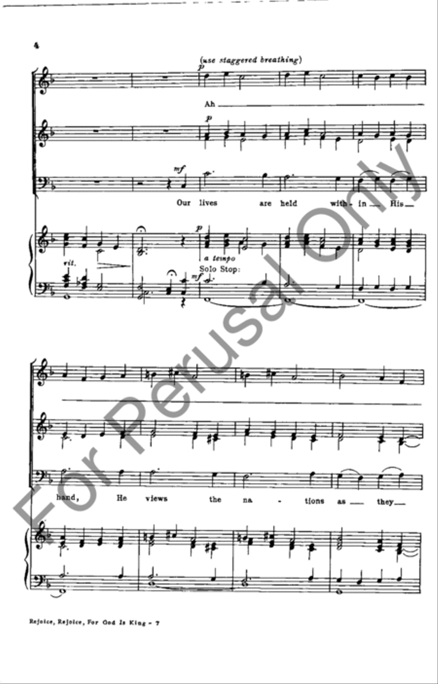 Rejoice, Rejoice, For God Is King SSATB scores gallery preview page 4