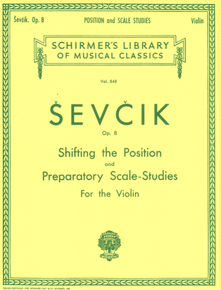 Book cover for Shifting the Position and Preparatory Scale Studies, Op. 8