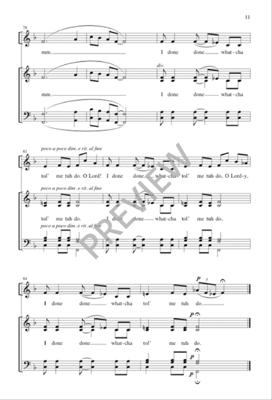 I Done Done What You Told Me to Do Choir scores gallery preview page 11