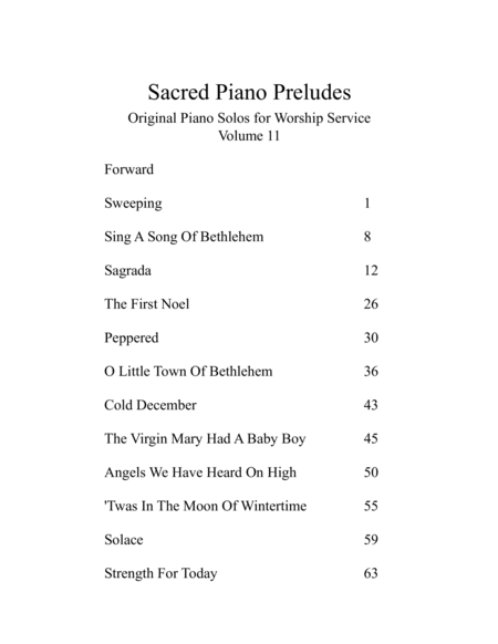 Sacred Piano Preludes, Volume 11