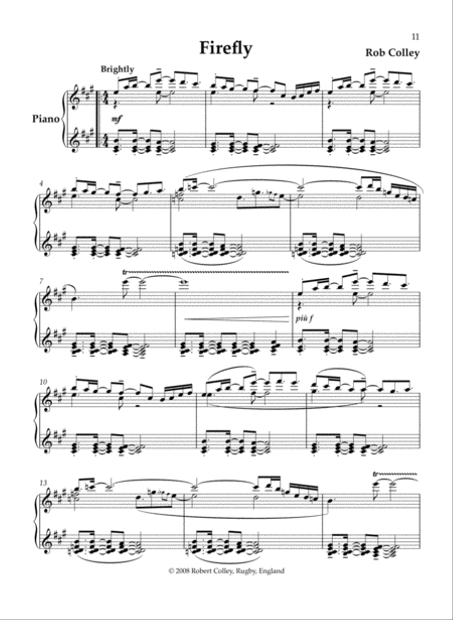 Firefly Piano Solo scores gallery preview page 1