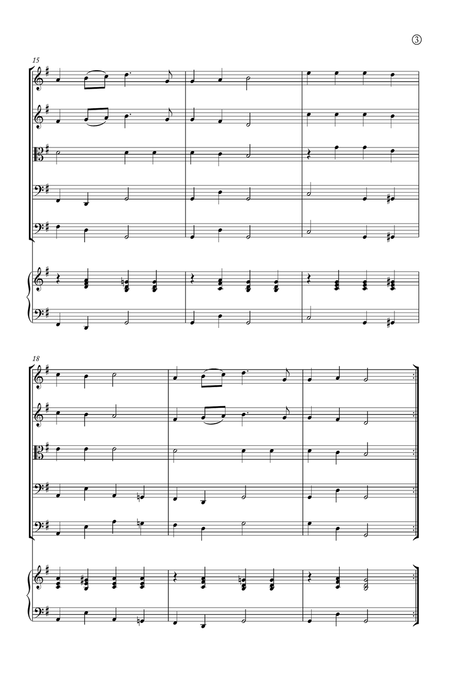 Hark! The Herald Angels Sing String Orchestra scores gallery preview page 3