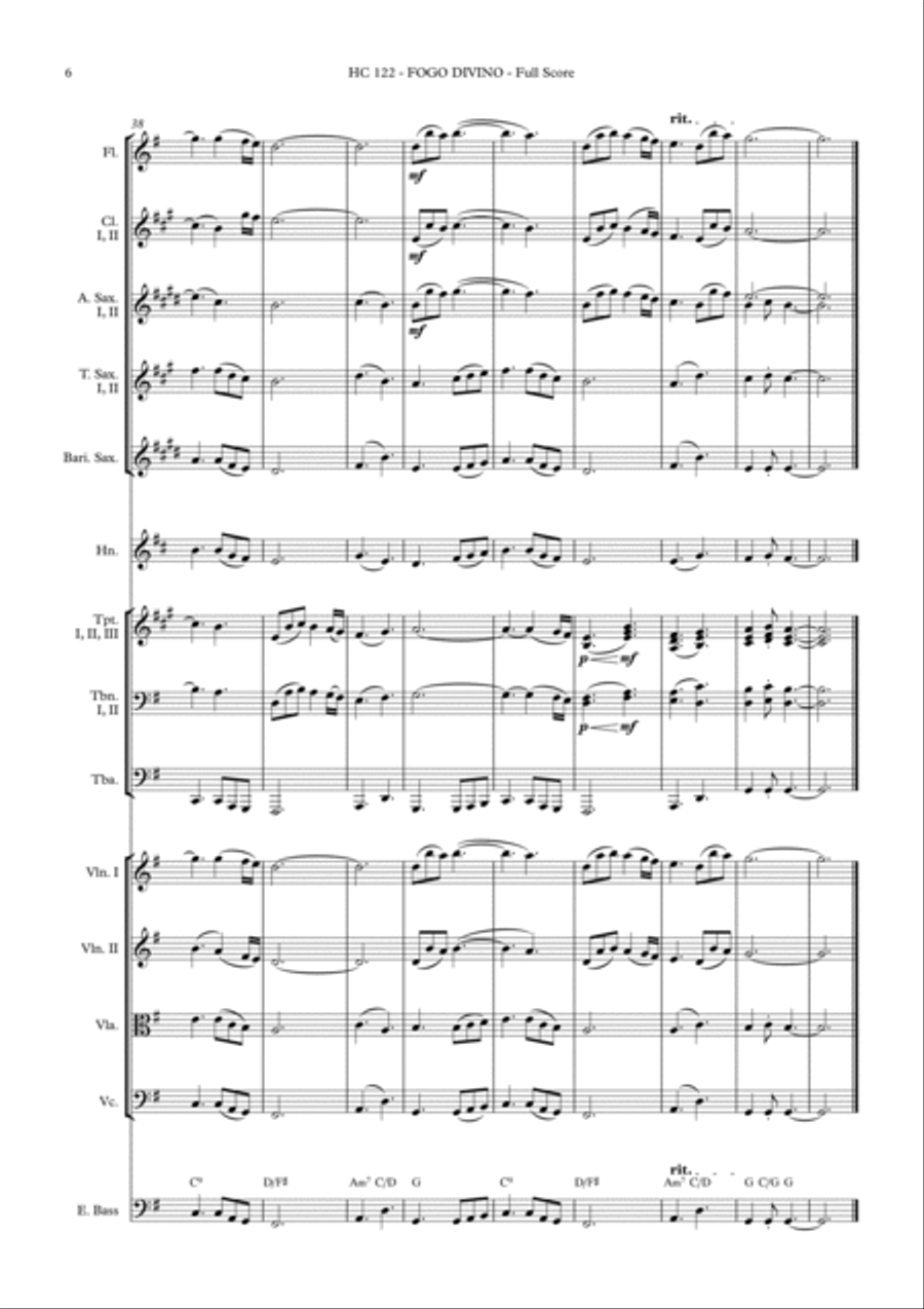 Fogo Divino Full Orchestra scores gallery preview page 6