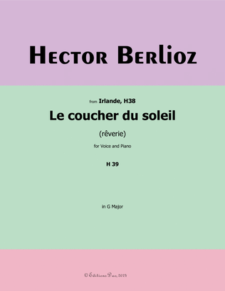 Le coucher du soleil, by Berlioz, in G Major
