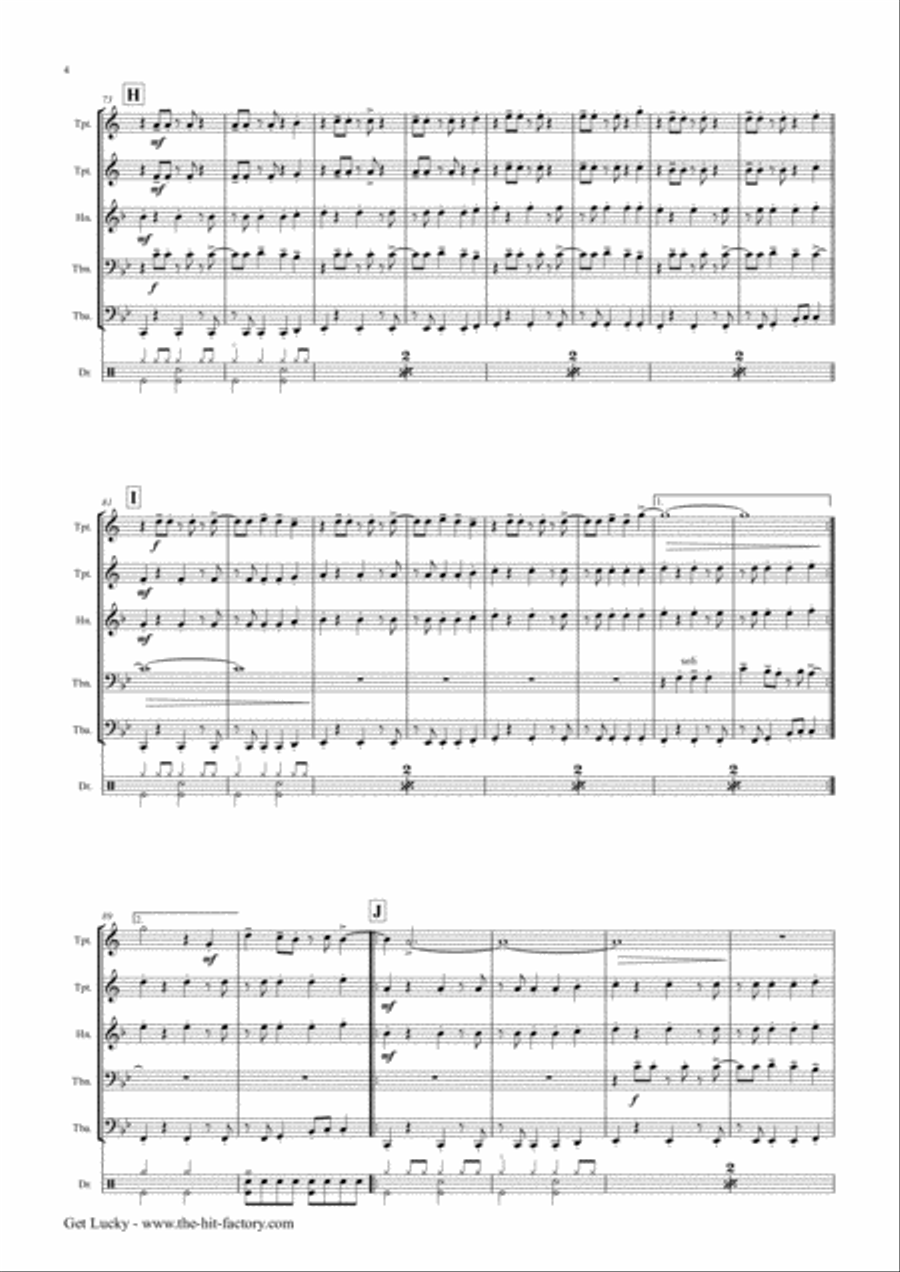 Get Lucky Horn scores gallery preview page 4