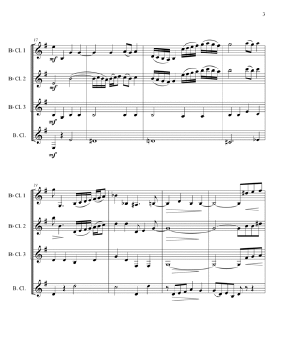 Blue Skies Clarinet Solo scores gallery preview page 3