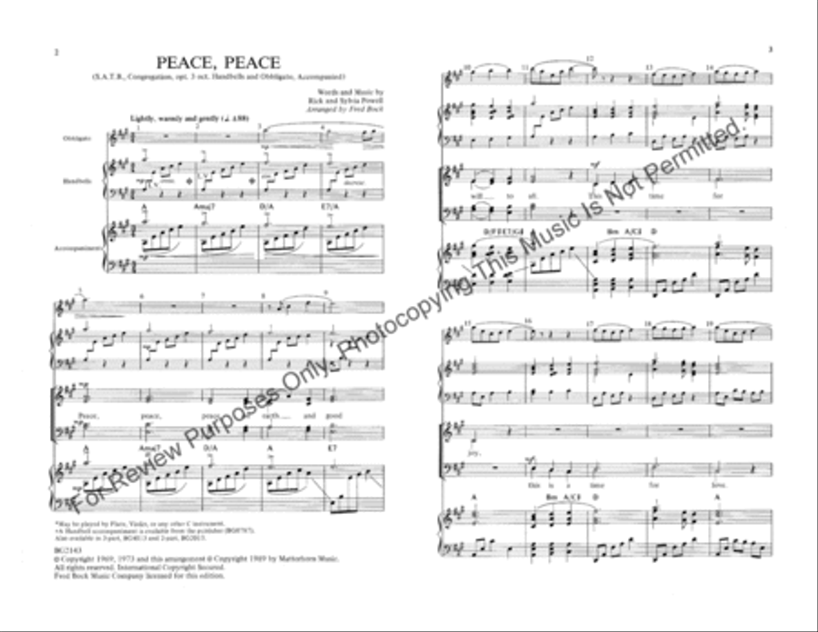 Peace, Peace 4-Part scores gallery preview page 2