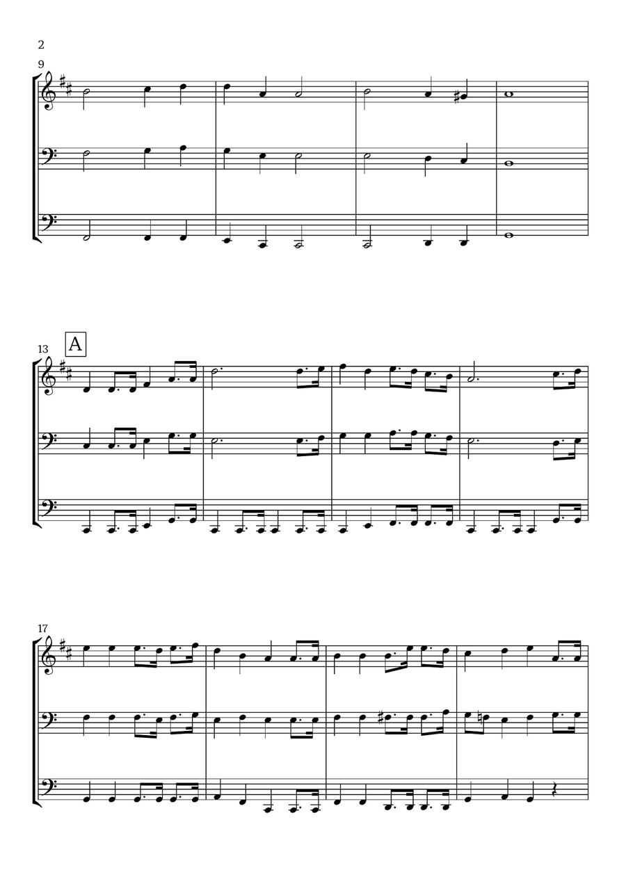 Up From the Grave He Arose (Brass Trio) - Easter Hymn Brass Trio scores gallery preview page 2