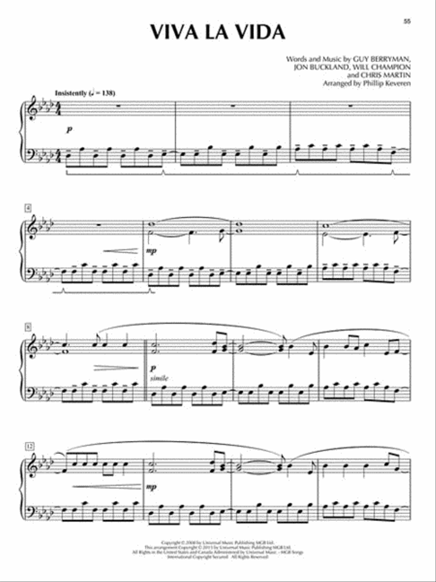 Coldplay for Classical Piano Piano Solo scores gallery preview page 4