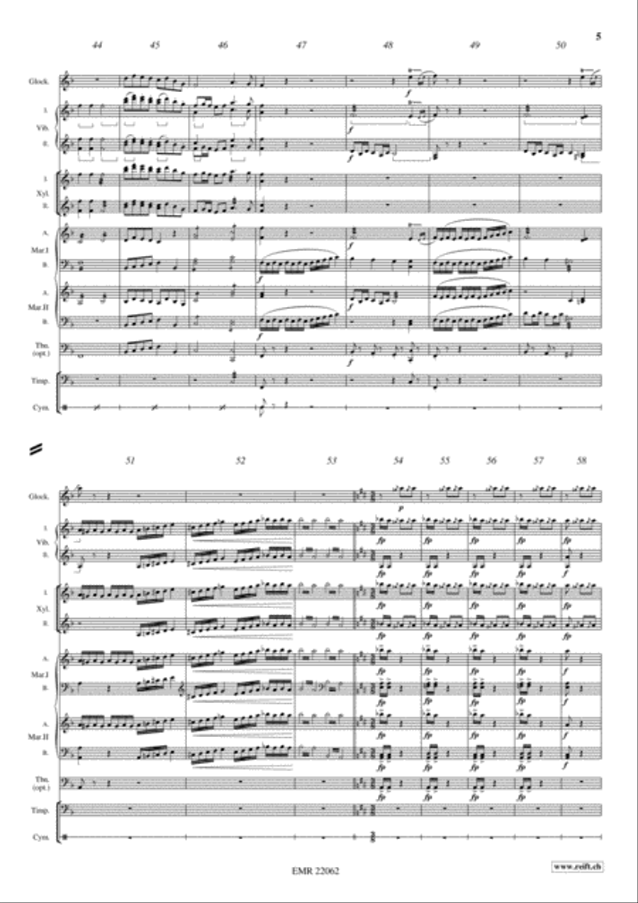 Les Deux Aveugles Percussion Ensemble scores gallery preview page 5