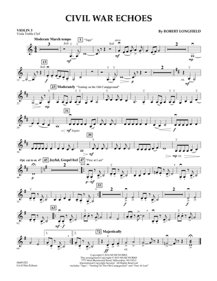 Civil War Echoes - Violin 3 (Viola Treble Clef)