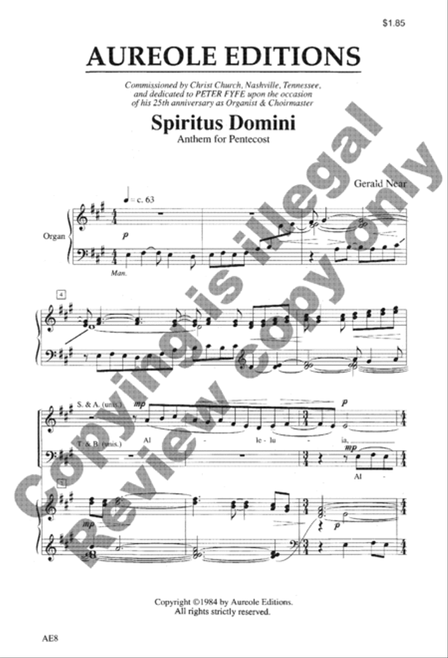 Spiritus Domini Spiritus Domini 4-Part scores gallery preview page 12