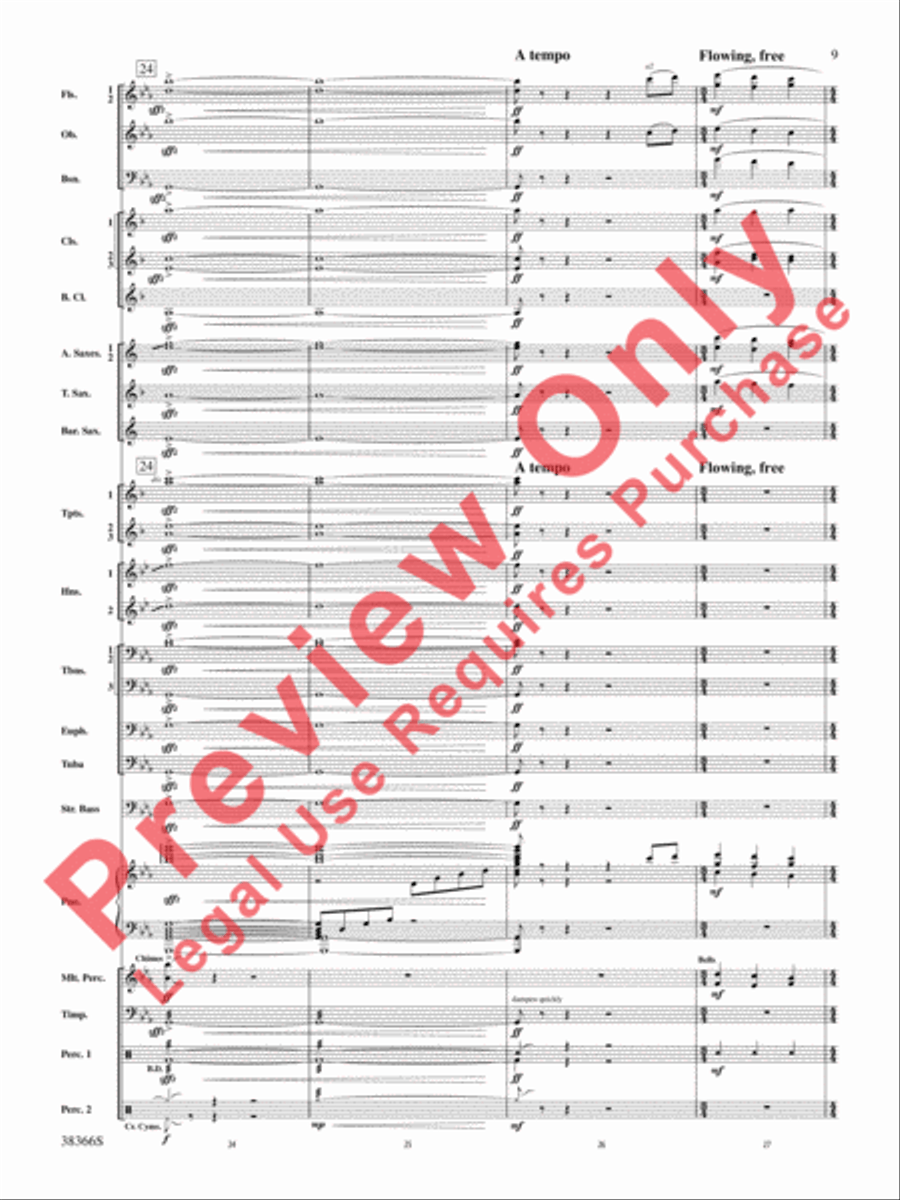 October Farewell October Farewell Concert Band scores gallery preview page 10