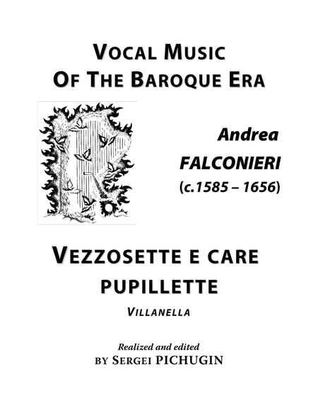 FALCONIERI Andrea: Vezzosette e care pupillette, villanella, arranged for Voice and Piano (G major) image number null