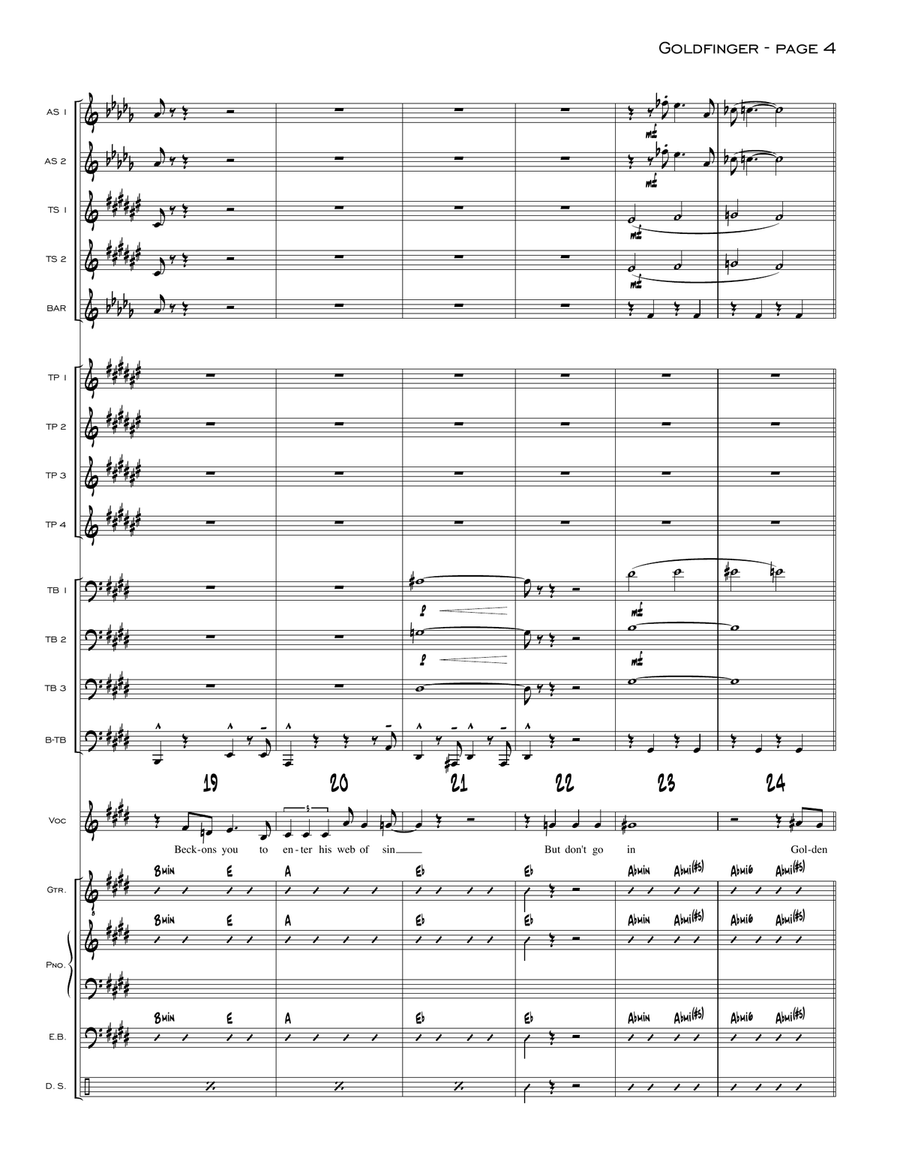 Goldfinger Jazz Ensemble scores gallery preview page 4