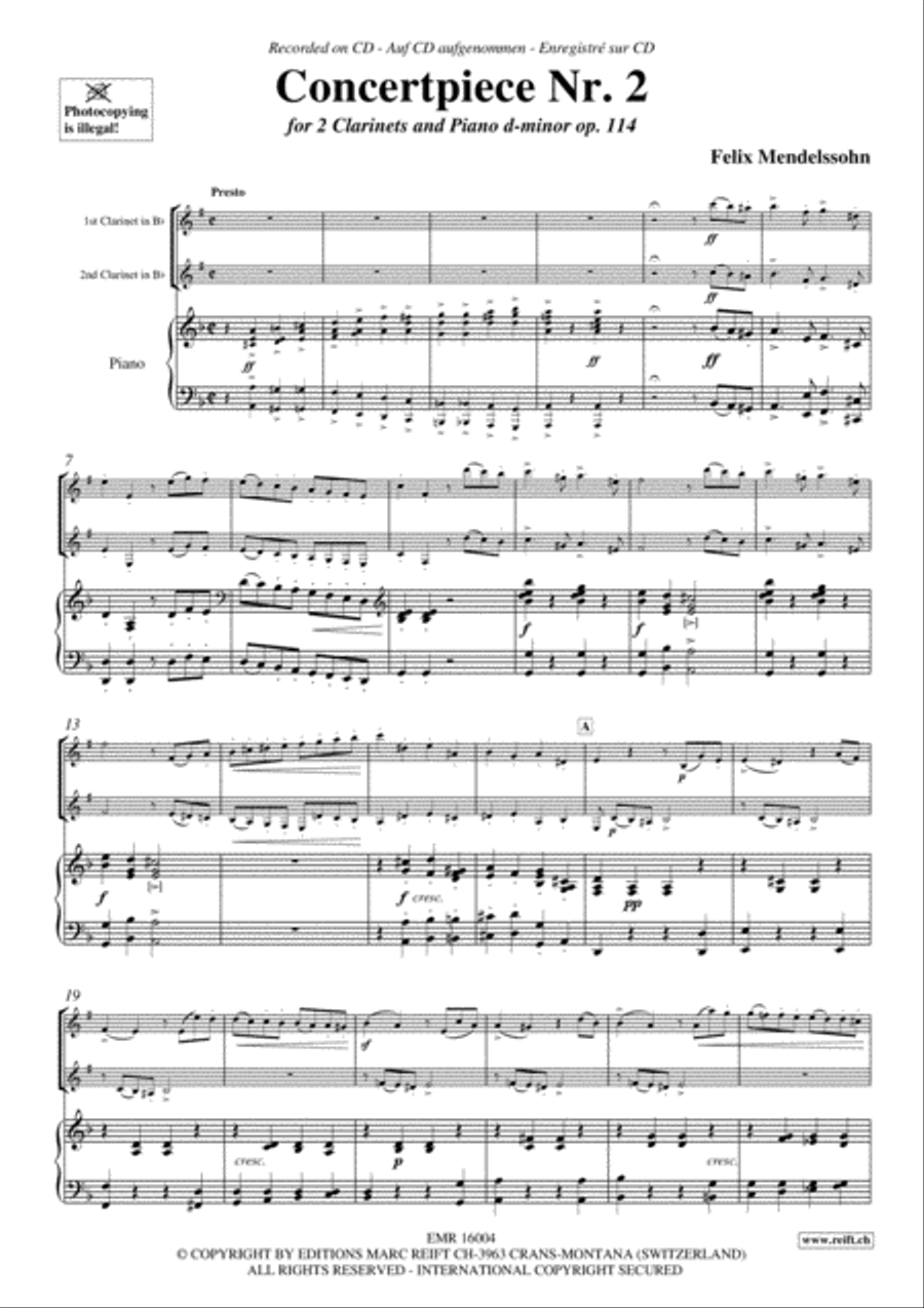 Concertpiece No. 2 Clarinet Duet scores gallery preview page 5