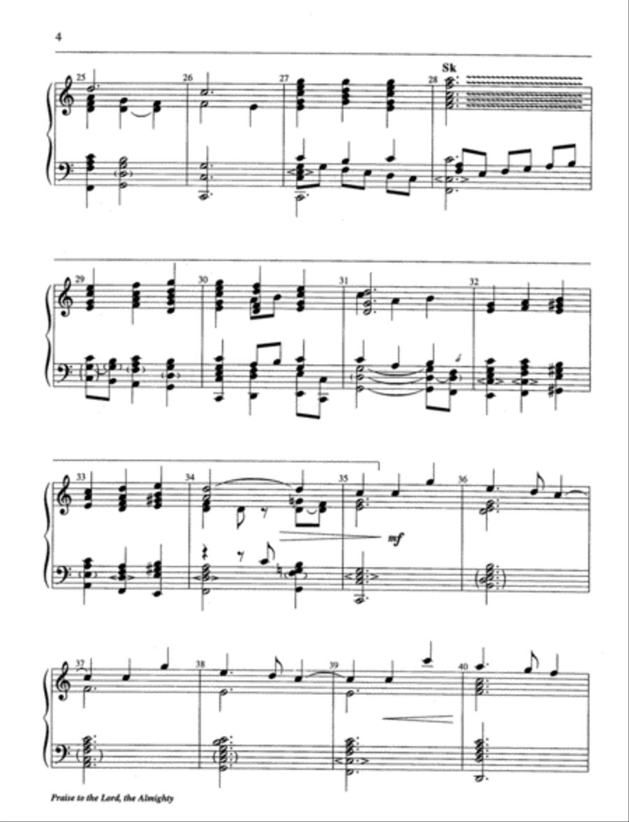 Praise to the Lord, the Almighty 5-Octaves scores gallery preview page 14