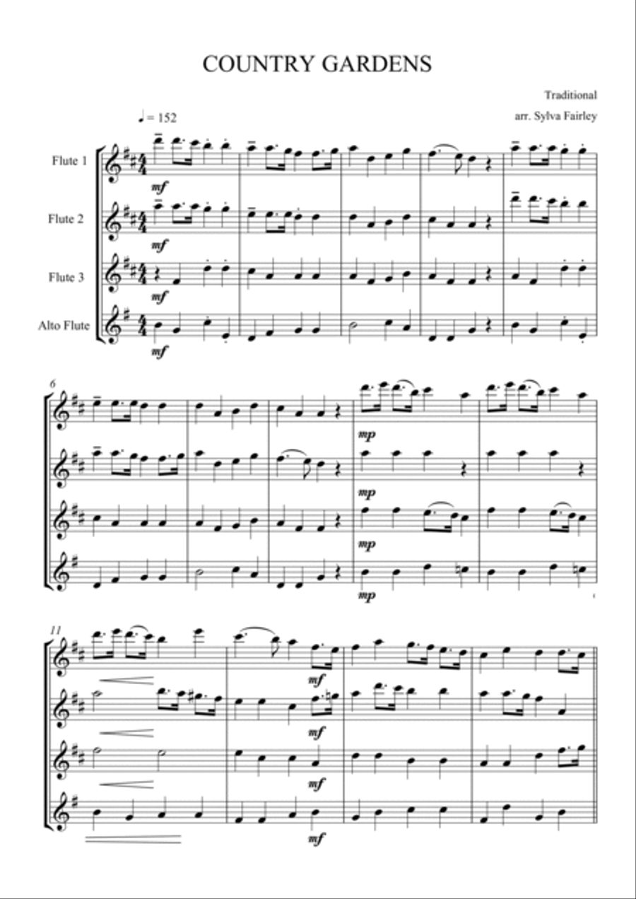 Country Gardens Woodwind Ensemble scores gallery preview page 2