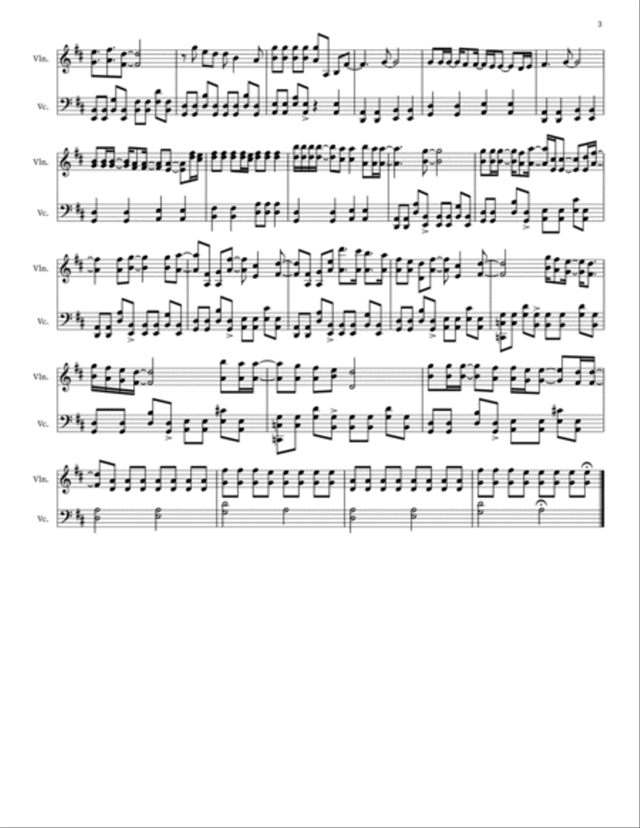 Beneath Your Beautiful String Duet scores gallery preview page 3