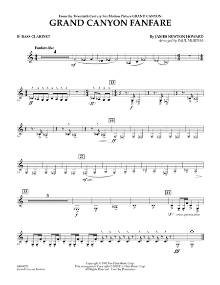 Grand Canyon Fanfare - Bb Bass Clarinet