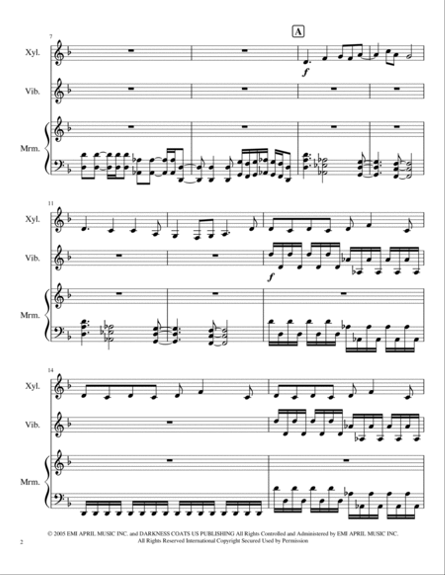 Bat Country Percussion Ensemble scores gallery preview page 2