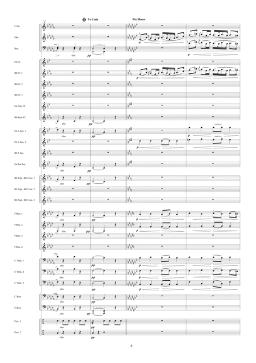 Funeral March Funeral March Fanfare Band scores gallery preview page 6