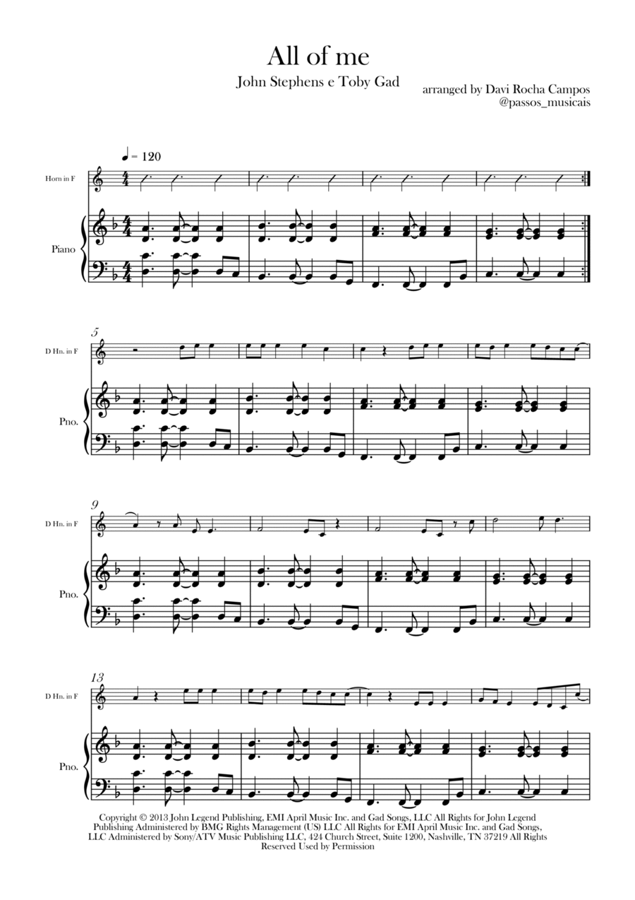 All Of Me Chamber Music scores gallery preview page 1