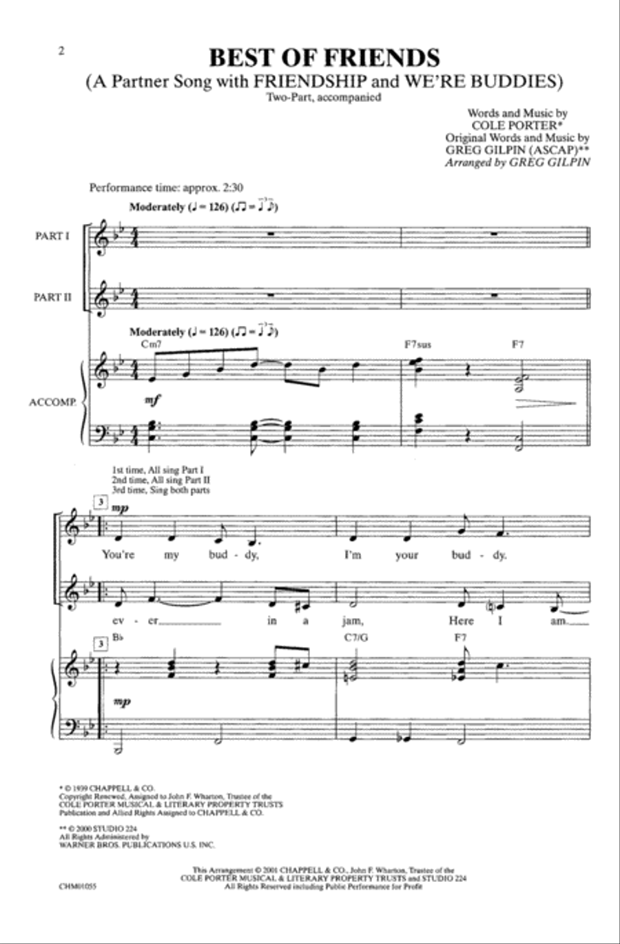Best of Friends Choir scores gallery preview page 1