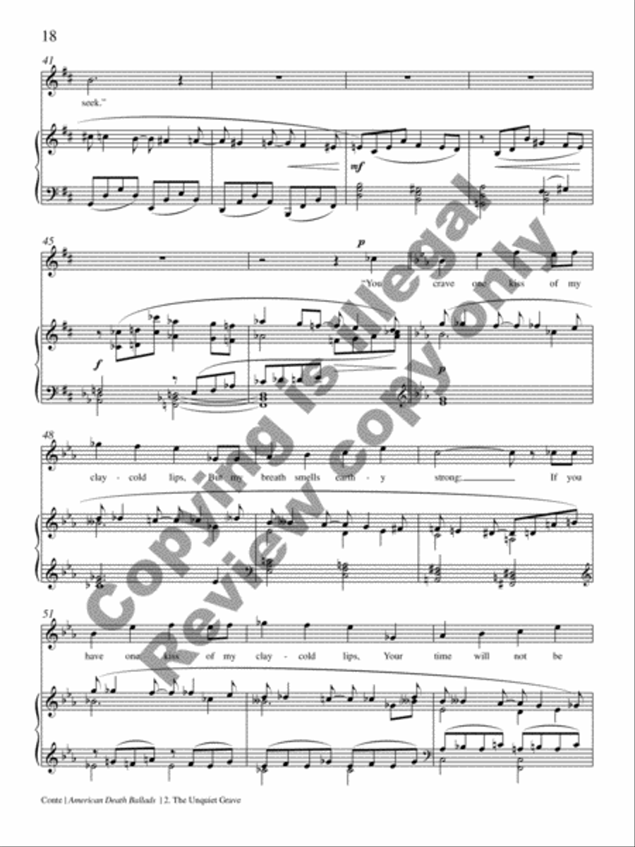 American Death Ballads (Piano/Vocal Score) High Voice scores gallery preview page 34