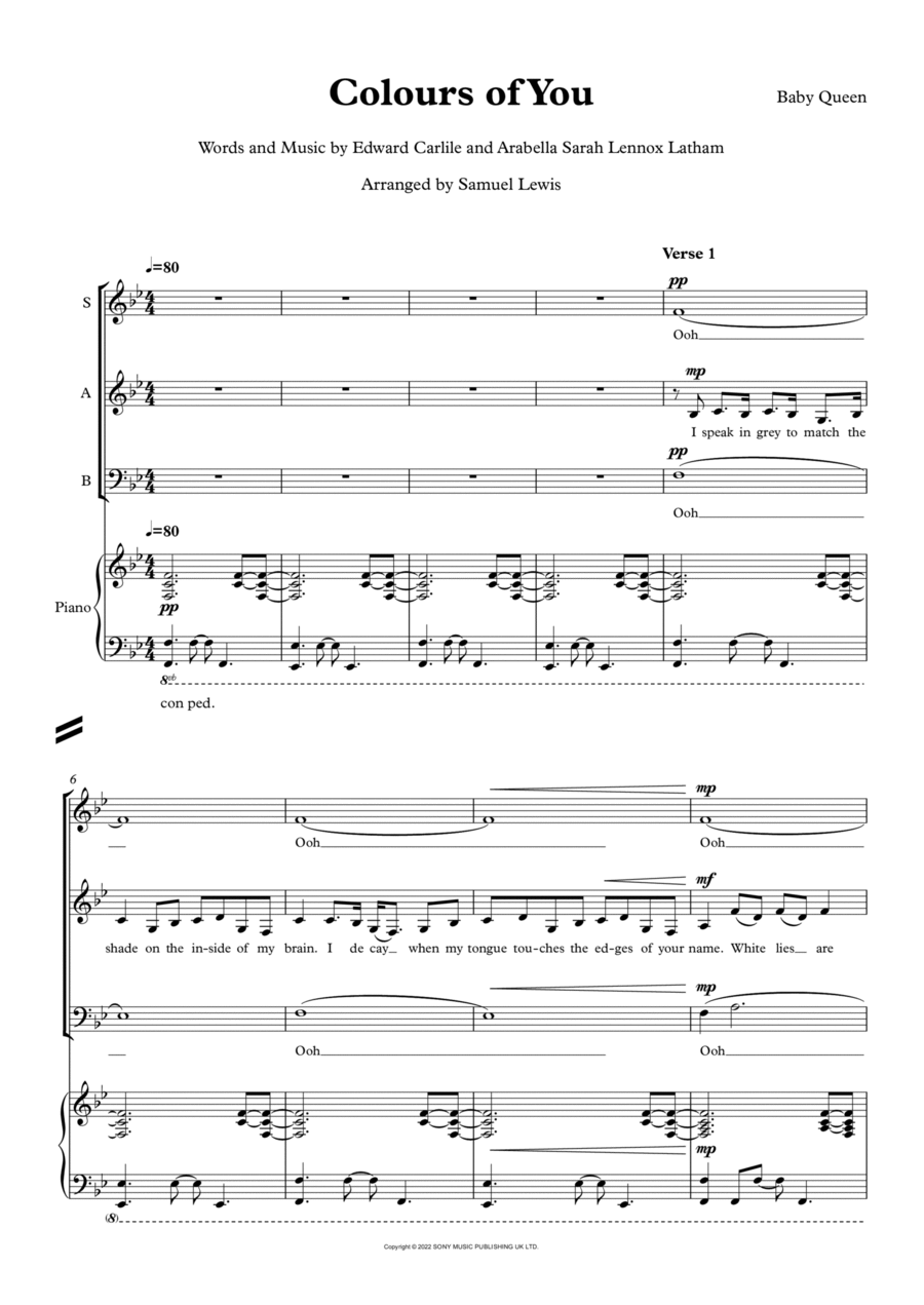 Colours Of You Colours Of You 3-Part scores gallery preview page 1
