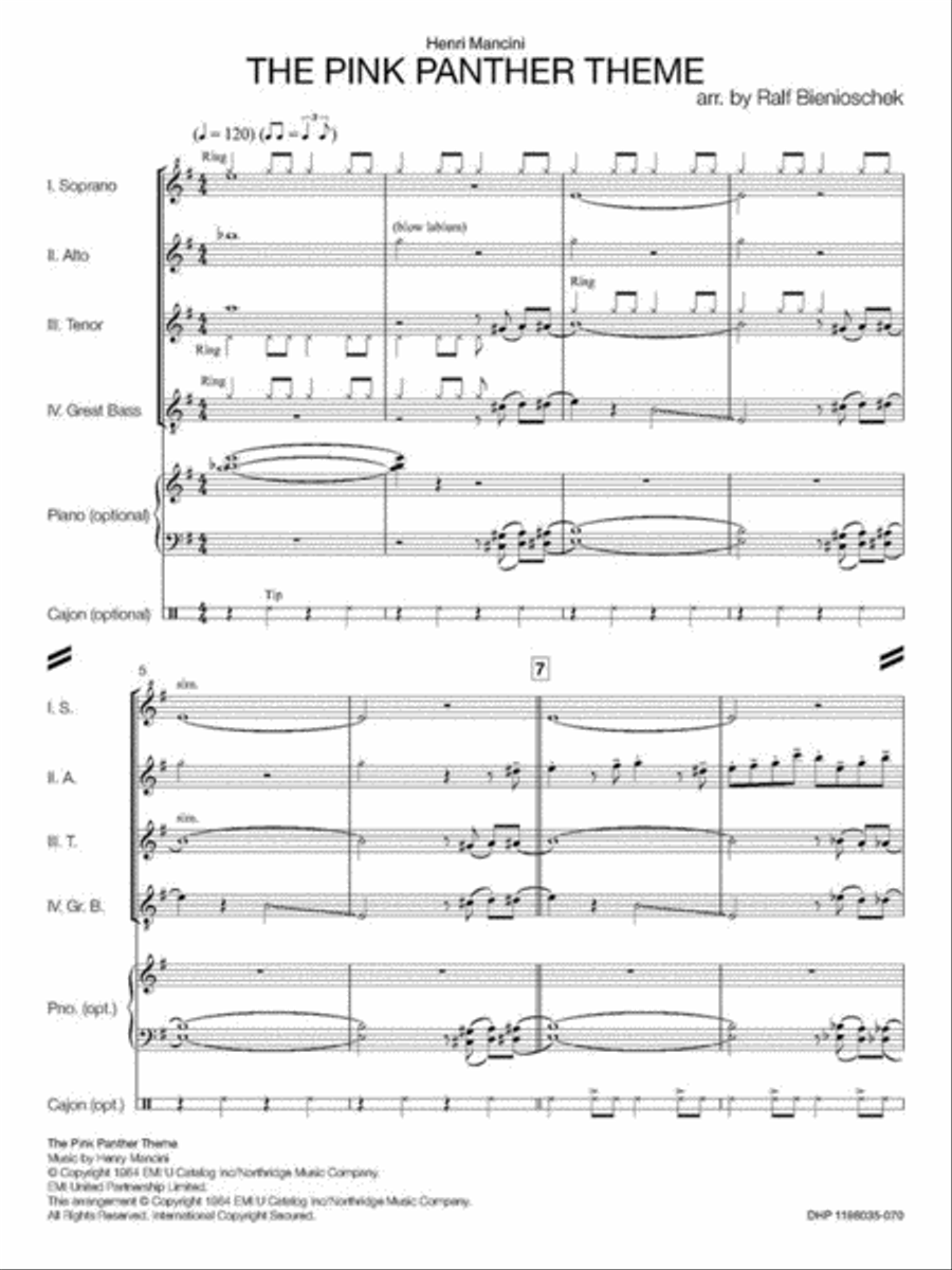 The Pink Panther Theme Recorder scores gallery preview page 3