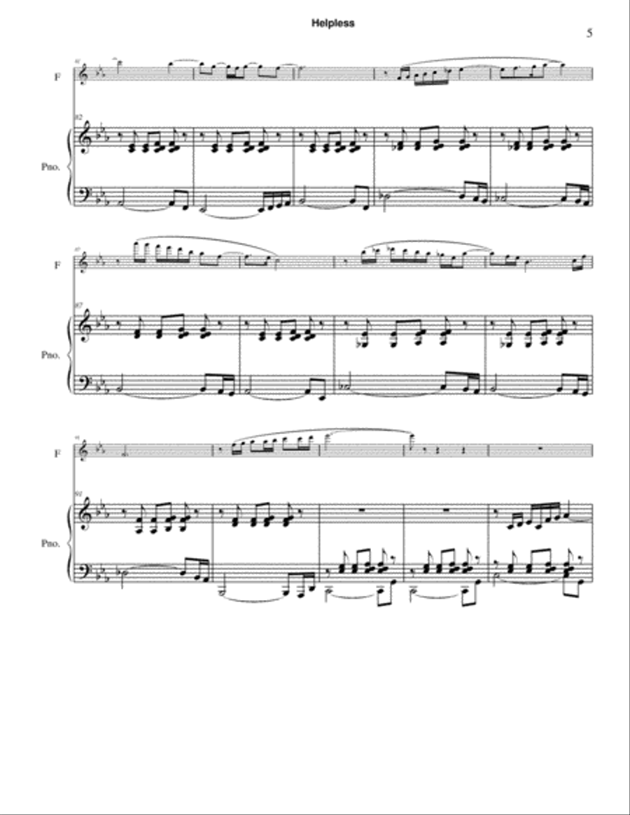 Helpless Helpless Flute Solo scores gallery preview page 5