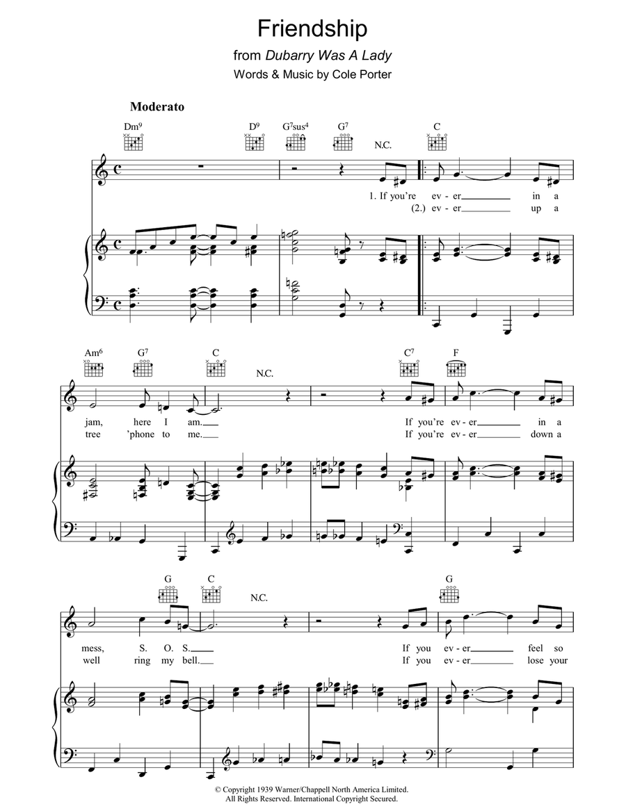 Friendship Friendship Guitar scores gallery preview page 1