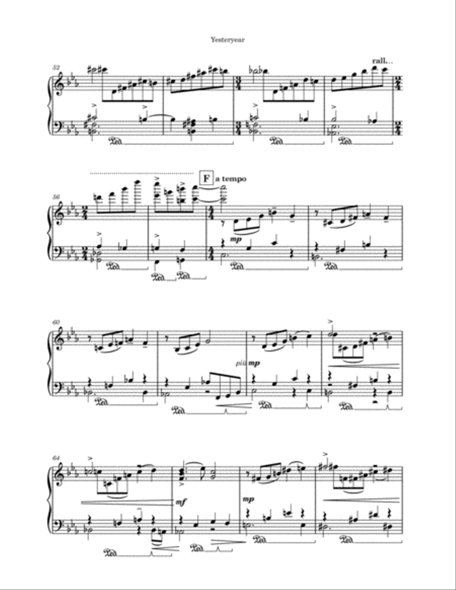 Yesteryear Piano Solo scores gallery preview page 5
