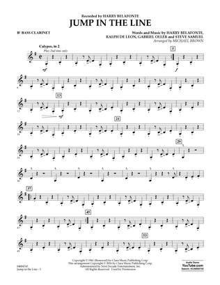 Jump in the Line - Bb Bass Clarinet