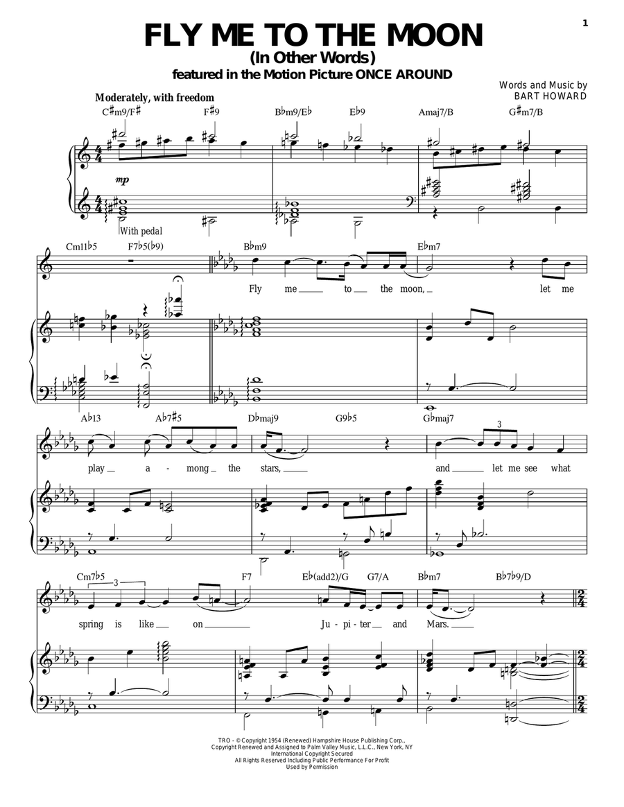 Fly Me To The Moon (In Other Words) Guitar scores gallery preview page 1