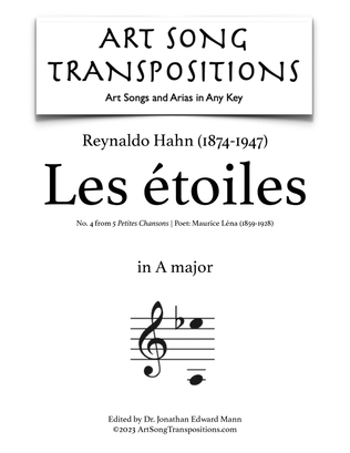 HAHN: Les étoiles (transposed to A major)